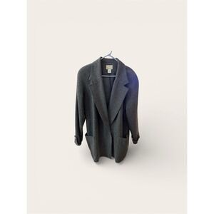 Vintage Susan Bristol Women's Size 12 Dark Gray 100% Wool Coat